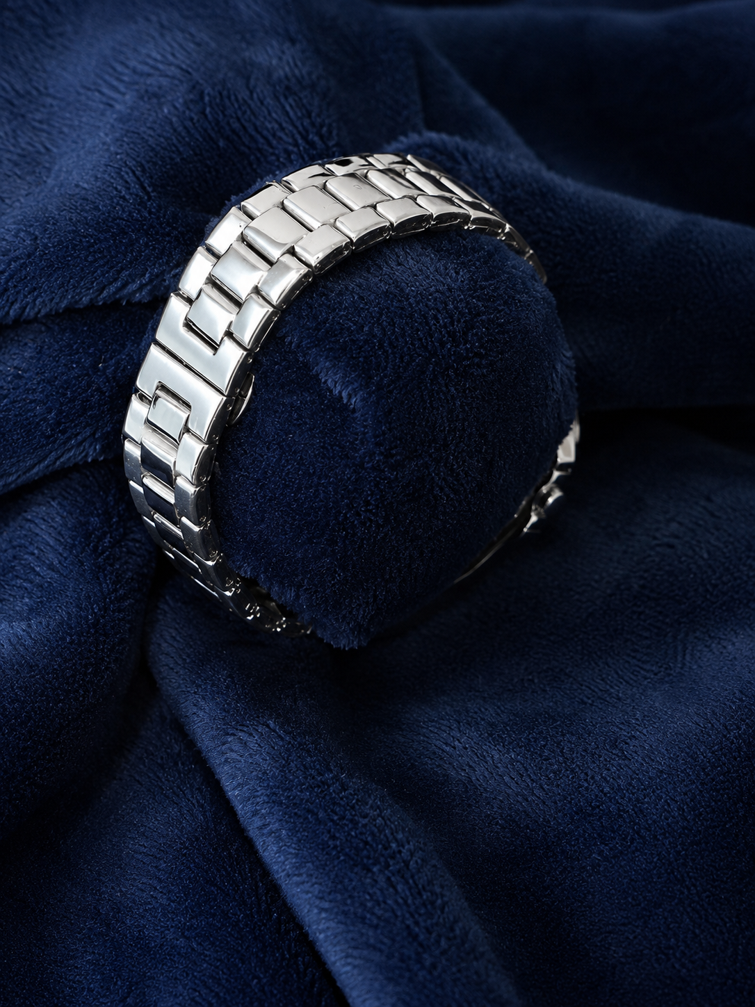 Patek Philippe-Inspired Diamond Bezel Stainless Steel Watch