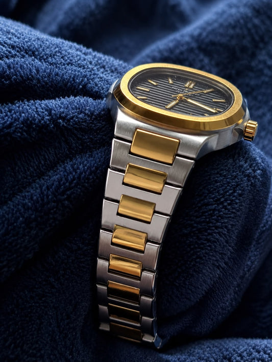 Patek Philippe _ Luxury wrist watch _ Black textured dial