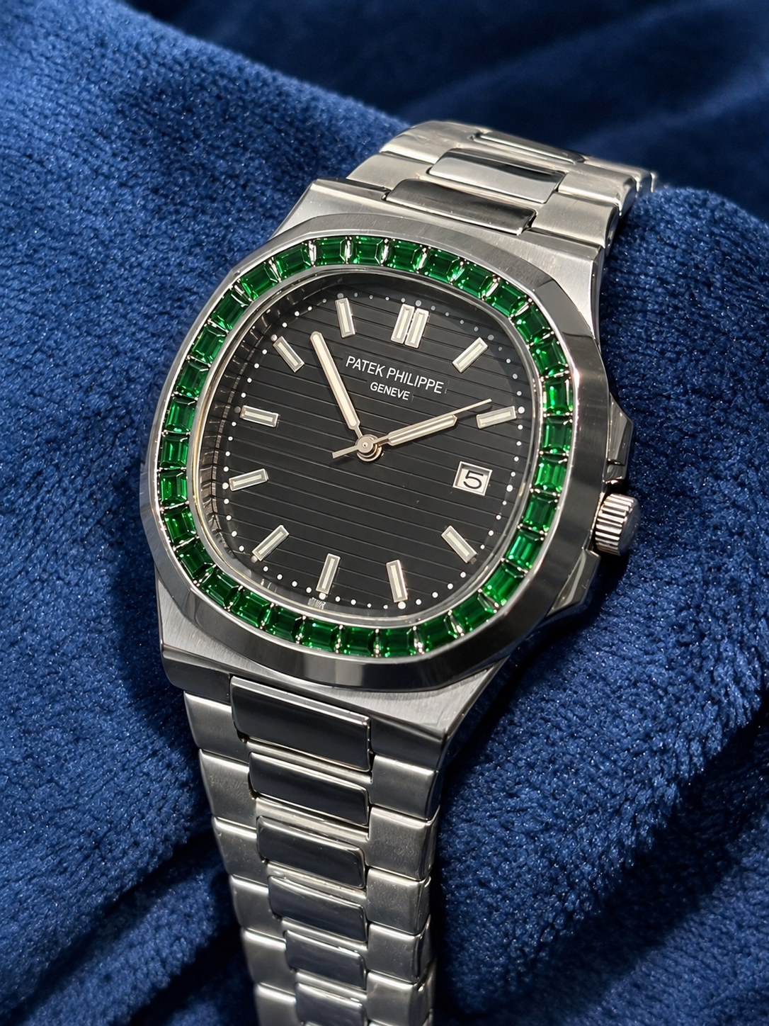 Patek Philippe Inspired Green Bezel Luxury Watch