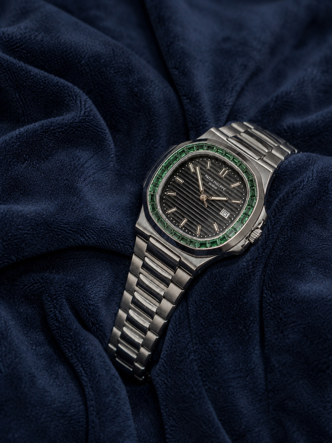 Patek Philippe Inspired Green Bezel Luxury Watch