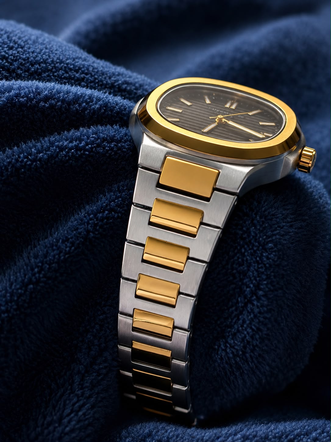 Patek Philippe _ Luxury wrist watch _ Black textured dial