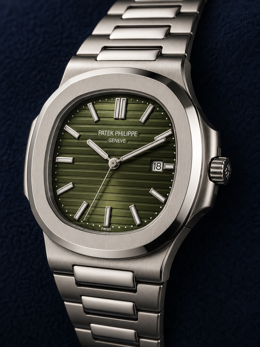 Patek Philippe Nautilus Style – Olive Green Reflective Dial