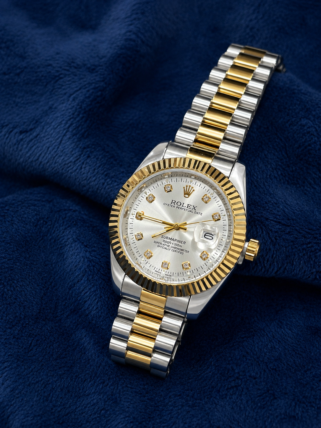 Rolex-Inspired Two-Tone Silver Dial Ladies Luxury Watch