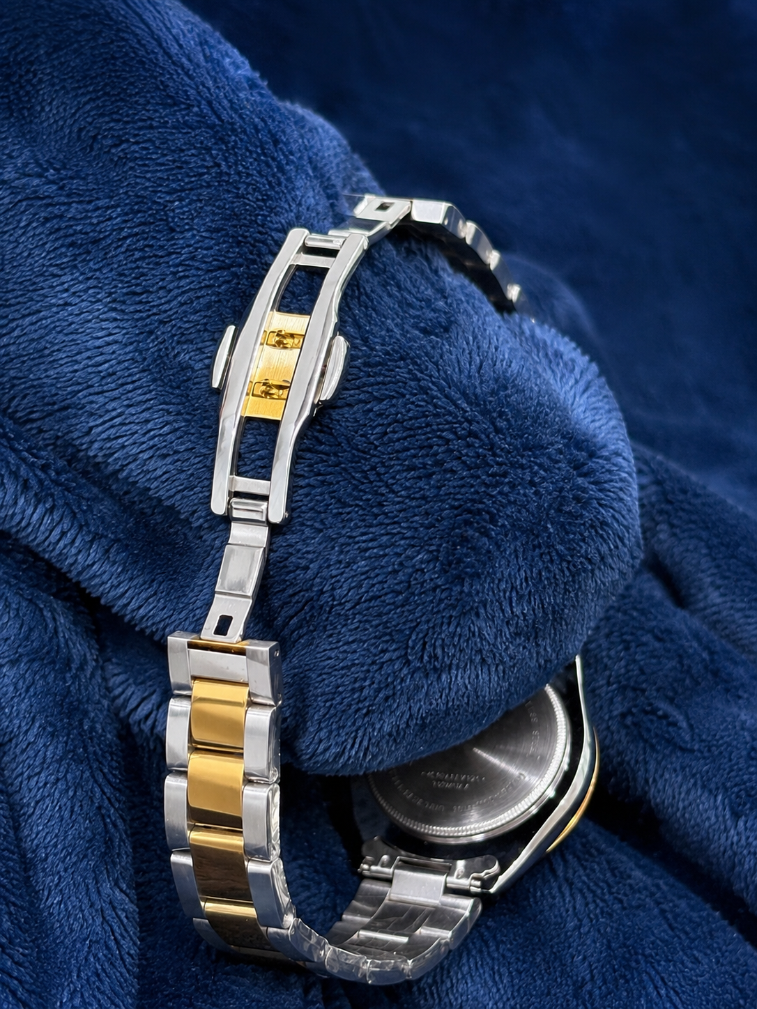 Tissot-Inspired Two-Tone Black Dial Automatic Luxury Watch